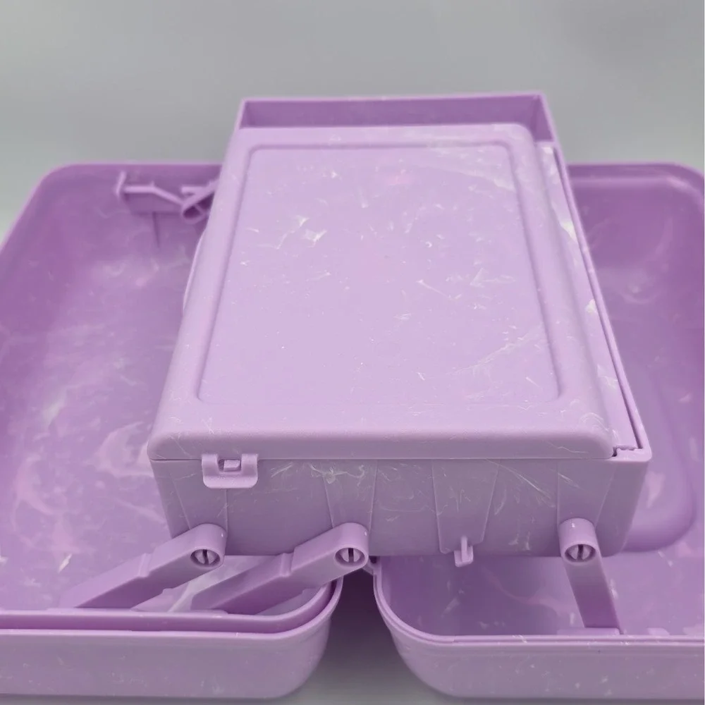 Ulta Beauty Caboodle Make Up Purple Marbled Large Storage Case w/ Mirror